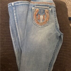 Girls Western Blue Jeans